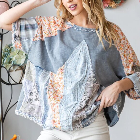 OH Oli and Hali patchwork star top - Picture 1 of 1